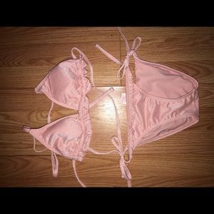 pink shiny bikini